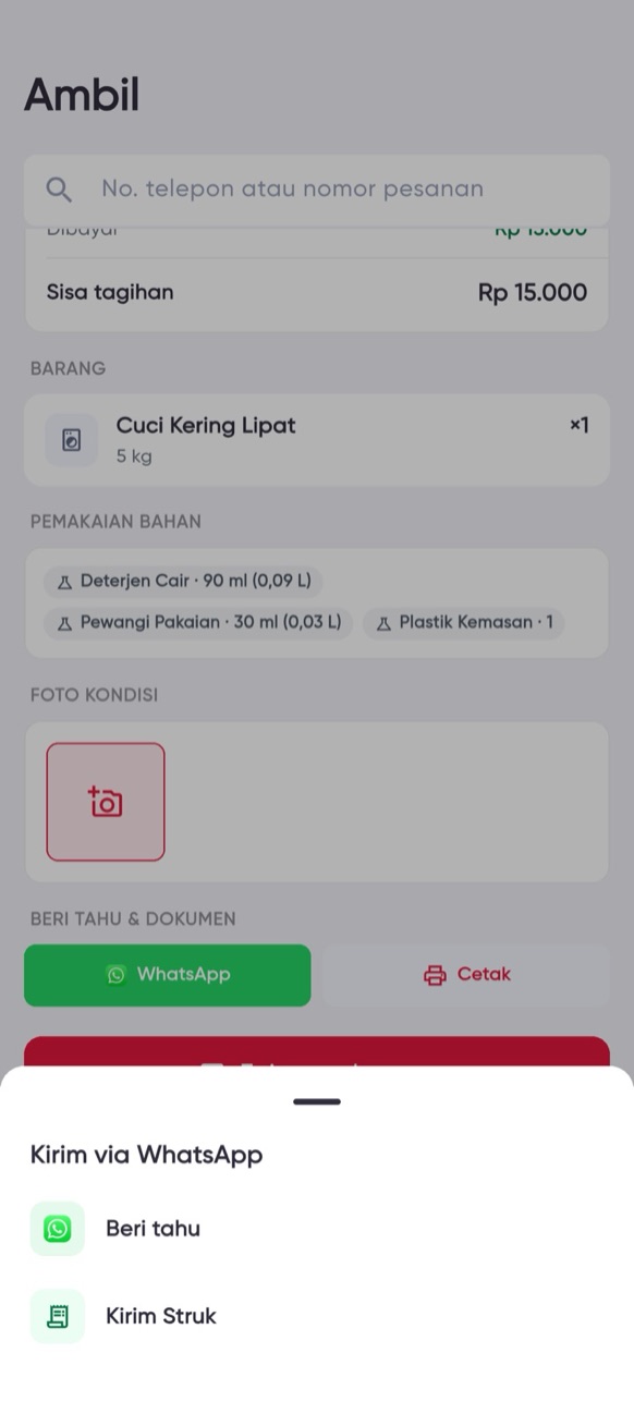 Kirim kabar lewat WhatsApp