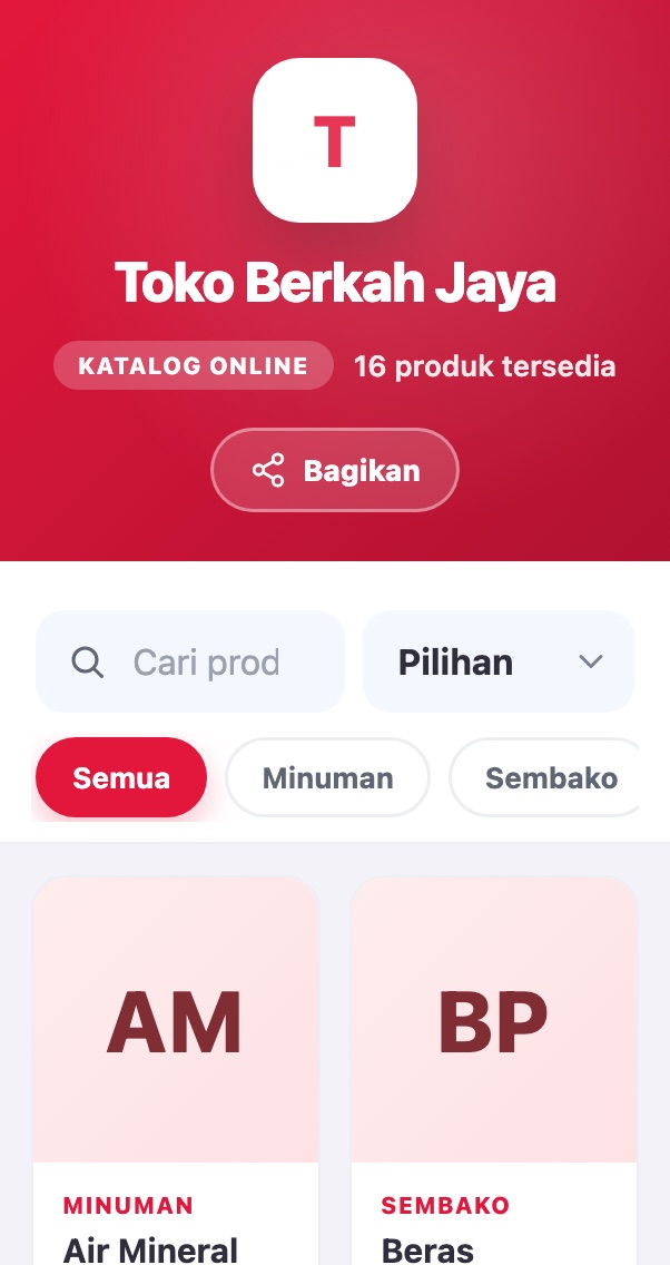 Toko online Toko Berkah Jaya